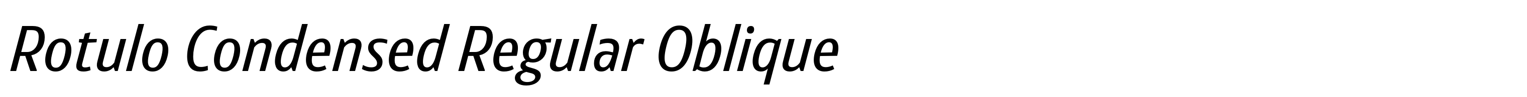 Rotulo Condensed Regular Oblique